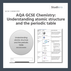 AQA GCSE Chemistry Workbook: Understanding the Periodic Table and Atomic Structure + Answer Booklet