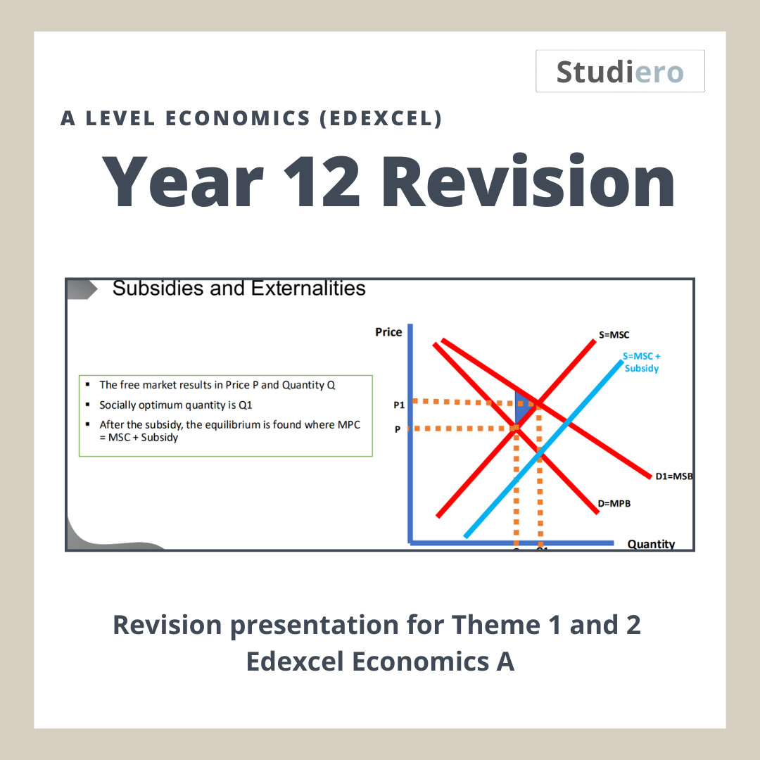 Edexcel A Level Economics A: Theme 1 & Theme 2 Revision Lesson Bundle
