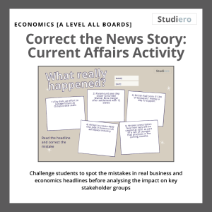 Correct the News Story: Business & Economics Current Affairs Activity